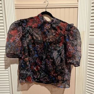 Anthropologie puff sleeve top